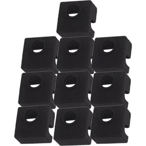 10Pcs/Lot 3D Printer Nozzle Silicone Socks Cover Heating Insulation Case for Heater Block for Ender-3 CR-10 Extruder