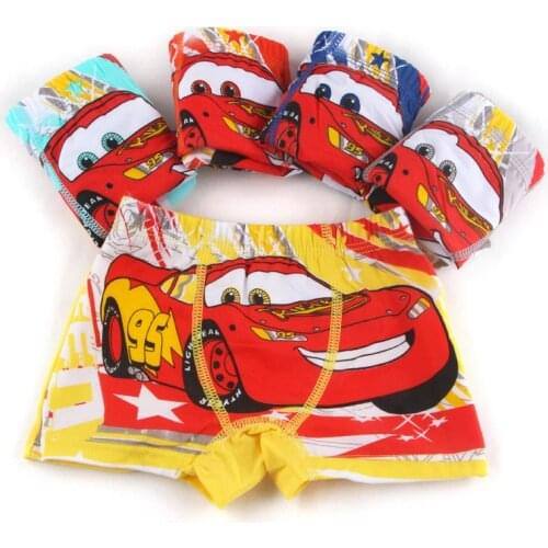 4pcs Disney Boys Panties Briefs Kids Clothing Cotton Underwear Soft Cartoon Car McQueen Childrens Underpants for Kids Shorts
