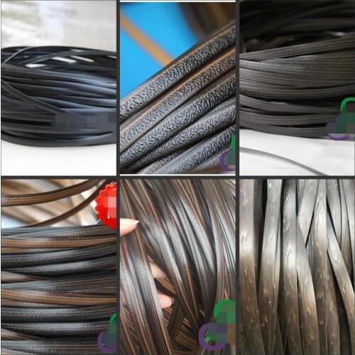 500g 70M 8MM wide Coffee gradient flat synthetic rattan weaving material plastic rattan for knit and repair chair table hammock