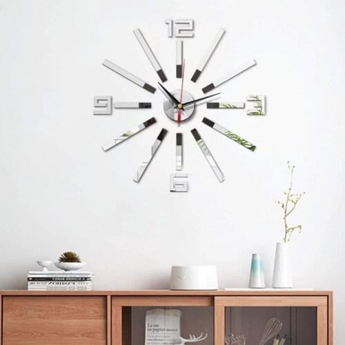 Acrylic Mirror Stickers Wall Clock Large Hanging Watch Modern Design Decorative Clocks Home Living Room Decoration