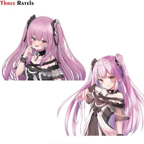 Three Ratels A500 Uruha Rushia Hololive Car Sticker For Tesla Vinyl Waterproof Property Decal Personalized Auto Accessories