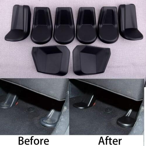 CITALL 8Pcs Interior Front Seat Screw Protector Cover Trim Fit for Jeep Wrangler JK 2007 2008 2009 2010 2011 2012 2013 2014-2017