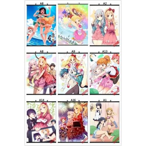 Coscase Japanese Anime Eromanga Sensei Yamada Elf Jinno Megumi Sagiri Izumi Home Decor Wall Scroll Poster Decorative Picture