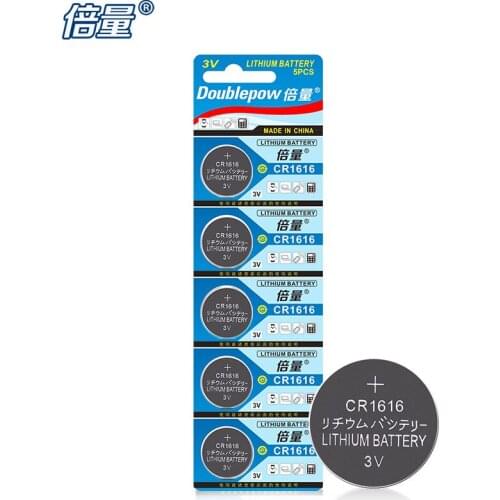 Doublepow 5 grains.. Button battery CR1616 lithium battery 3V, car key remote control, watch universal button battery original