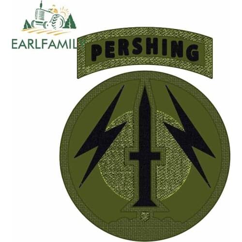 EARLFAMILY 13cm x 10.2cm for Pershing Nuclear Missile Unit Vinyl Car Stickers Decal Graphics Funny Car Styling Decoration