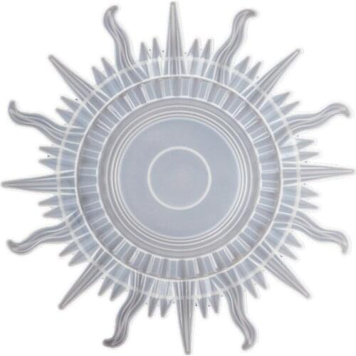 29x1.2cm DIY Crystal Resin Epoxy Mold Sunglasses Sun Moon Mirror Wall Decoration Silica Gel Mould