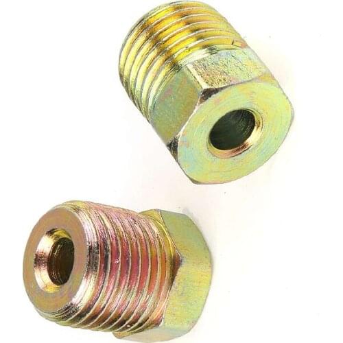 Nuts Iron Plating 35PCS For Inverted Flare 3/16'' OD and 1/4" OD Copper Nickel Brake Line Tubing Tube Fitting Kit Nuts Iron Plat