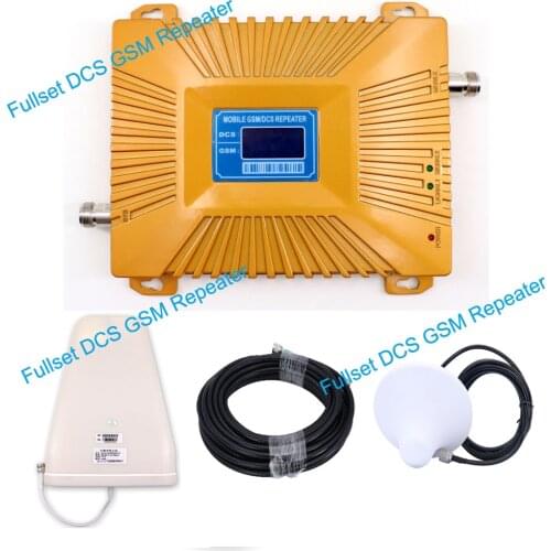 GSM 900/1800 dual band 2g 4g lte mobile signal booster cell phone GSM 900Mhz DCS 1800Mhz amplifier with indoor outdoor antenna