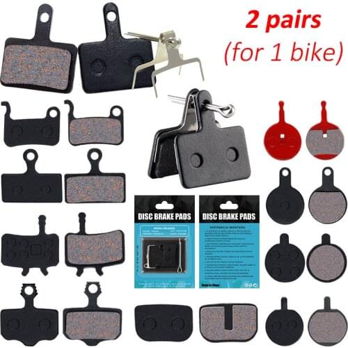2x pairs (4 pcs) Mountain Bike Brake Pads Semi-Metallic MTB Hydraulic Disc Brake Bicycle Pad For BB5 M355 M446 AVID HAYES