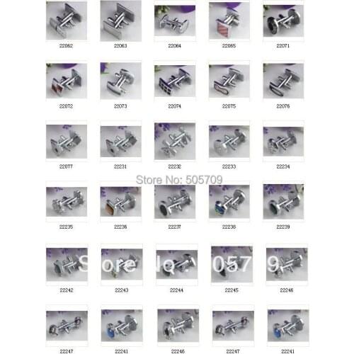 12 Pairs White gold plate fashion Cuff link Cufflinks #22443
