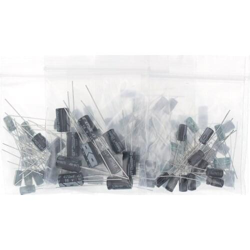 Juego de kit de surtido de condensadores electrolíticos de aluminio 120 Uds 12 valores 0,22 UF-470UF