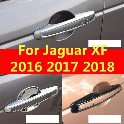 For Jaguar XF 2016 2017 2018 Car shape outside door handle cover door bowl frame trim sticker accessories door bowl