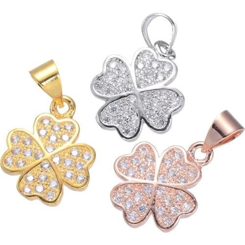Newest Design Flower Shape CZ Micro Pave Beads Copper Metal Zircon Loose Beads