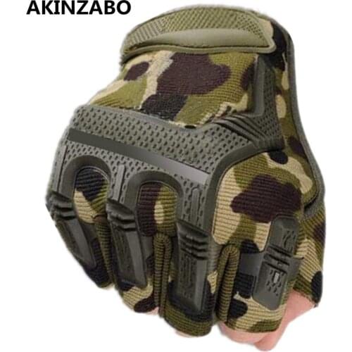 Fingerless Tactical Gloves Camouflage Military Mittens For Fitness Male Antiskid Motocycle Men Women Bicycle Half Finger Gloves