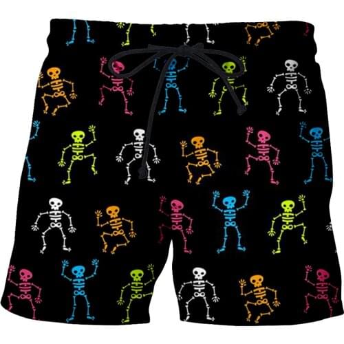 PLstar Cosmos many Skull Comic Punk Rock Doodle 2018 Summer Men Casual Shorts 3d Trousers For Women/Men Shorts Dropshipping-3