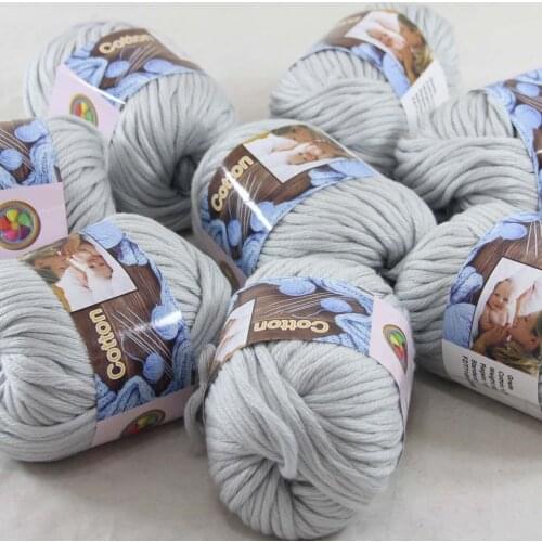 Sale 8Ball x 50g Super Soft Pure Cotton Chunky Shawl Hand Knitting Yarn Scarves Shawls 42234 Soft Sage
