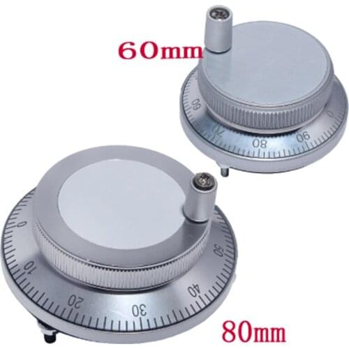 CNC Pulser Handwheel 5V 6Pin Pulse 100 Manual Pulse Generator Hand Wheel CNC Machine 60mm 80mm Rotary Encoder