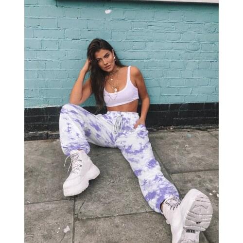 Loose Running Fitness Pants for Women Splicing Color Elastic Band Quick Dry Yoga Pants Female Streetwear Pantalon Female