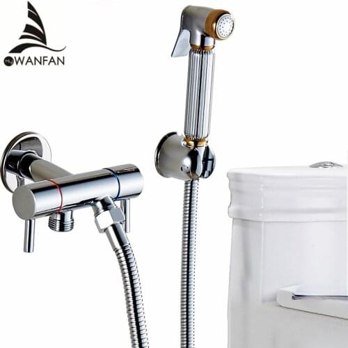 Toilet Bidet Angle Copper Single Cold Bathroom Toilet Shower Blow-fed Spray Gun Nozzle Bidet Faucet Bathroom Hardware 8075