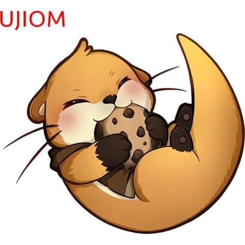 UJIOM Cartoon Otter Cookie Bedroom Accessories Living Room Decor Wall Stickers Childrens Bedroom Decor Vinyl Wallpaper Decals