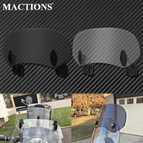 Universal Motorcycle Windshield Extension Adjustable Spoiler Clamp-On Windscreen Deflector For Yamaha MT07 For BMW For Honda