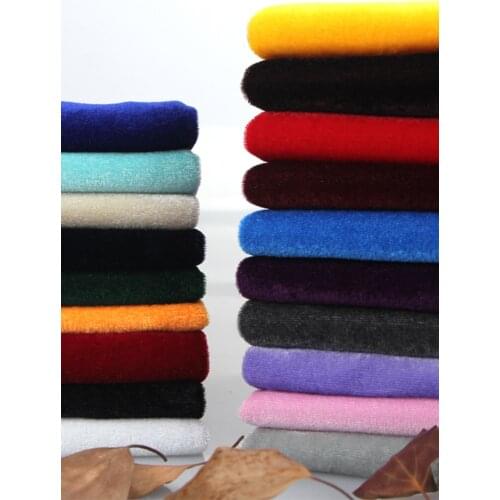 Thickened Golden velvet Fabric By The meter Sewing for tablecloth Dress Curtain Cloth Fabrics brocade Black Red White blue diy