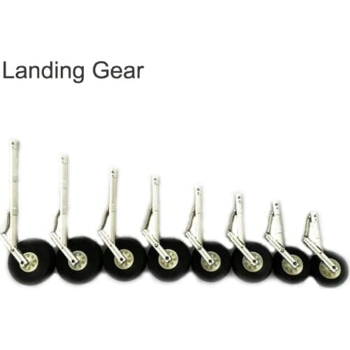 1Pair Aluminum Alloy Retractable Shock Absorption Rear Landing Gear With Wheels Airplane For FPV RC Drone Quadcopte Spare Parts