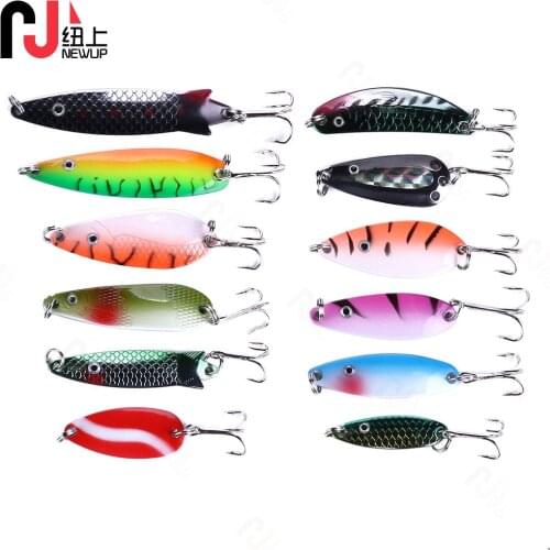 1PCS Colorful Metal Fishing Lure 4cm 4.3g Hard Spoon For Fishing Artificial Wobblers For Trolling Trout Spinners Spoon Bait Bass