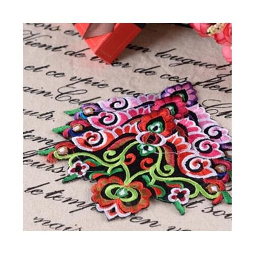 14cm x 10cm Vintage clothes patch affixed stage dance dress Fabrics DIY flower stickers affixed adhesive decals Patch stickers