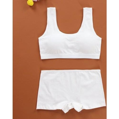 5Sets/lot Girls Teenage Underwear Set Cotton Underwears for Girls Bra for Teens Children Bras Girl Underwear 8-14 Y