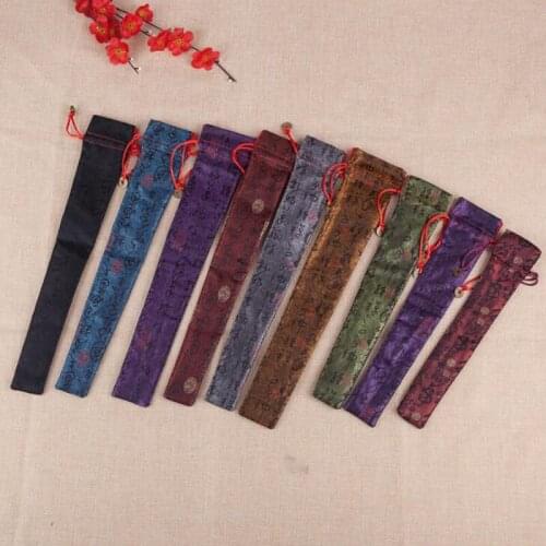 50pcs Retro Chinese Cloth Hand Fans Gift Bag Folding Fan Protector Pouch with Drawstring Wedding Party Gifts