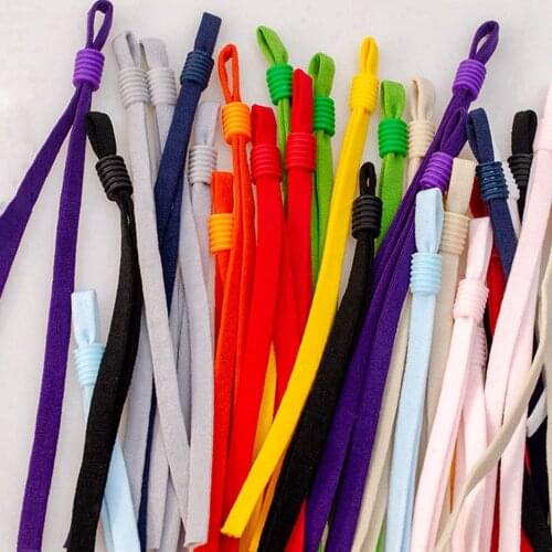 50PCS Candy Color Adjustable Mask Buckle Masks Fixing Band Cord Elastic Sewing Ropes DIY Crafts Mouth Masks Scarf Rope String