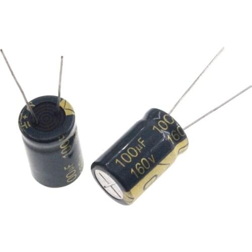 5pcs High frequency low resistance aluminum electrolytic capacitor 160V100UF 100uf160v volume: 13x20
