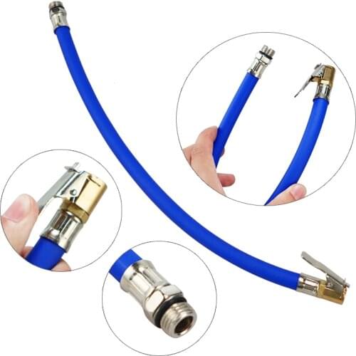 Car Air Rubber Hose Copper Lock Clip Chuck Tire Inflator Blue Self-locking Chuck Air Compressor Tyre Hose for Car Free Shipping