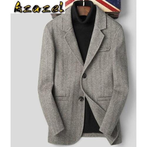 Azazel 2010 Wool Coat Men Double-sided Autumn Jacket Mens Overcoat Coats and Jackets Blazer Abrigo Hombre LSY088193 KJ2250