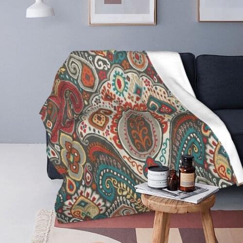 Bohemia Blankets Coral Fleece Plush Spring Autumn Traditional Portable Lightweight Thin Throw Blanket for Bedding Car Bedspreads