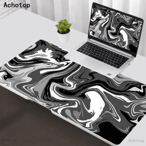 Art Strata Liquid Black and white Mouse Pad Large Solid Color Pads MousePad 900x400 Gamer Accessories desk mats mat for desktop