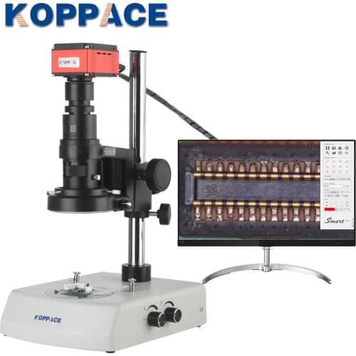KOPPACE 33X-240X Electron Microscope 4K HD Camera Take Pictures and Measure Continuous Zoom Lens up and Down LED Light Source