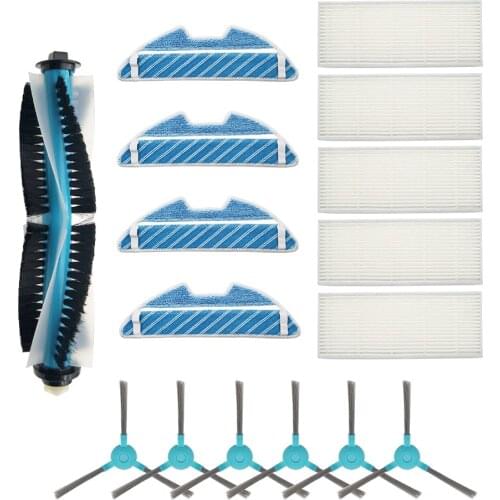 HEPA Filter for Cecotec Conga 1290 Vacuum Cleaner Accessories, Mop Cloth Main Roller Side Brush for Conga 1390 Vacuum Cleaner