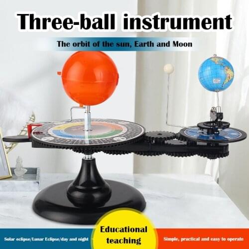 Astronomy Teaching toy DIY Globe Earth Sun Moon Orbital Planetarium Solar System Model for Child Science Kit Teaching