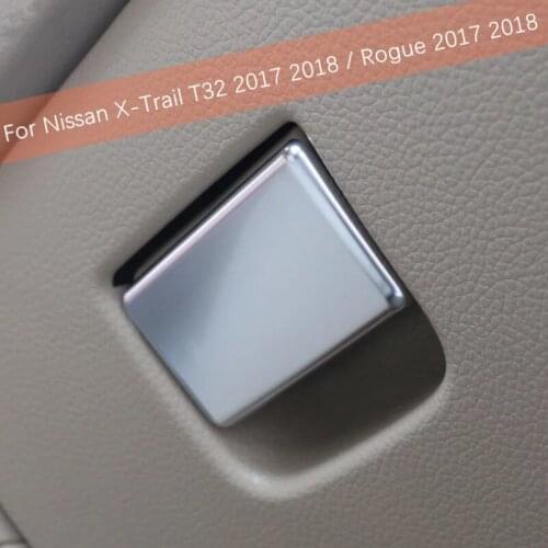 ABS Copilot Glove Storage Box Handle Decoration Sequins Cover Trim For Nissan X-Trail T32 X Trail 2017 2018/Rogue 2017 2018