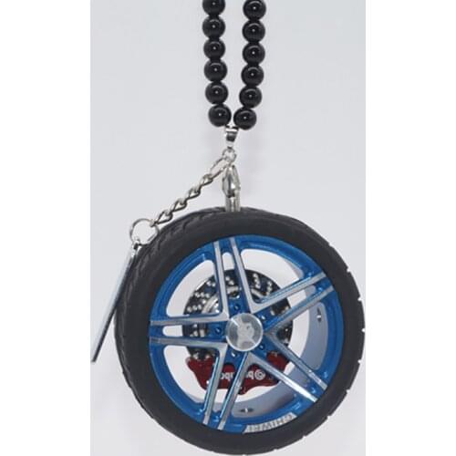 Metal Wheel Hub Car Pendants In Auto Interior Decor Car Rear View Mirror Hanging Accessories Gifts Ornaments Car Pendant Hip Hop