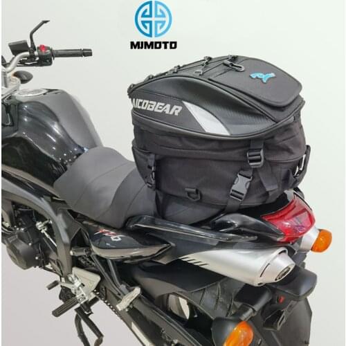 Motorcycle Tail Bag Multifunction Rider Helmet Backpack Rear Seat Bag High Capacity For Motorbike Back Seat Bag With Rain Cover