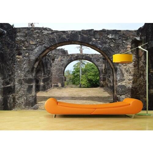 Custom Wallpaper Murals Stone Arch Landscape Self Adhesive Vinyl Wall Sticker Wall Paper Art Wall Painting Living Room