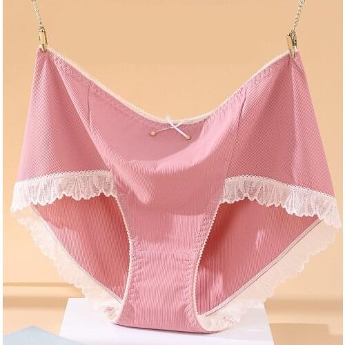 Underwear women silk antibacterial cotton lace sexy panties women modal ladies briefs ropa interior femenina majtki damskie new