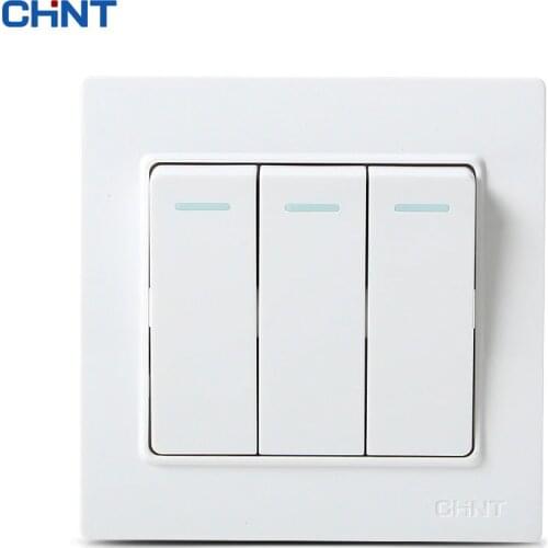 CHINT NEW7L Safety Steel Frame Switch Switch Panel Triple Panel Three Open Single Control Panel