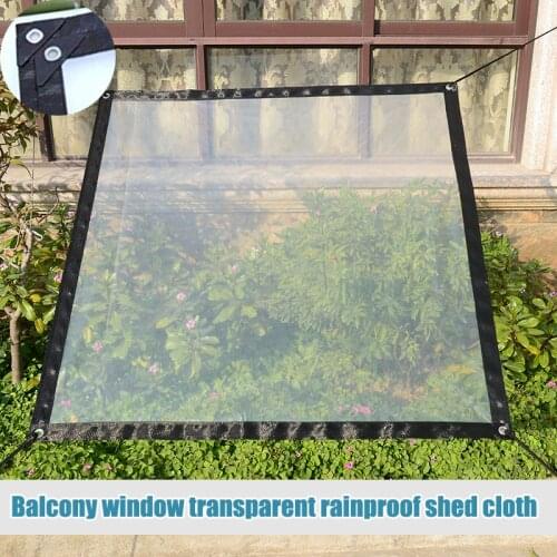 Transparent Rainproof Shed Cloth Tarpaulin Lightweight Waterproof Tarp Cover Tent Shelter XH8Z