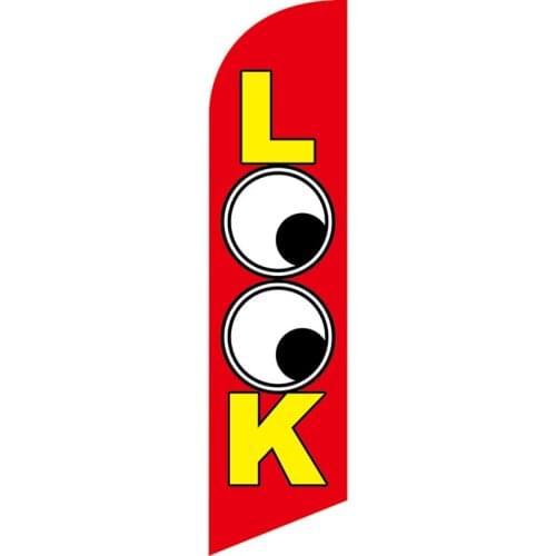 Factory Direct Sale Custom Look Feather Flag 110g Knitted Polyester Feather Flag Single Sided Outside