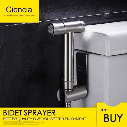 Free Shipping SUS304 Stainless Steel Button Type 2-Ways mode Hand Held Shattaf Bidet Sprayer Shower Set Only For America