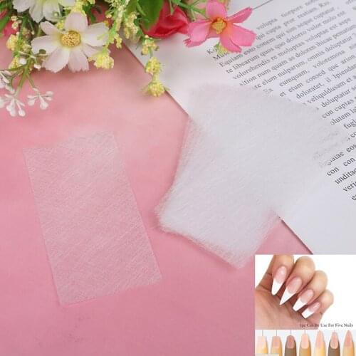 10pcs Silk Fiberglass for Nail Extension Form Non-Woven Silks UV Gel Building Fiber French Acrylic DIY Manicure Accessory